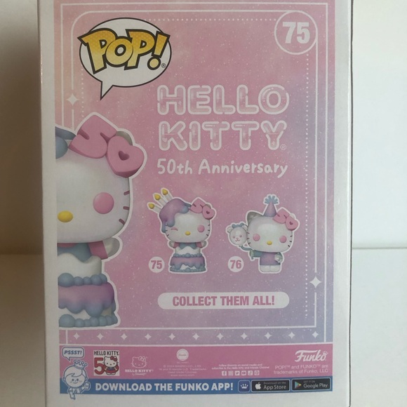 NEW Hello Kitty 50th Anniversary FUNKO POP! #75 Birthday Cake Candles NIB - Picture 4 of 6